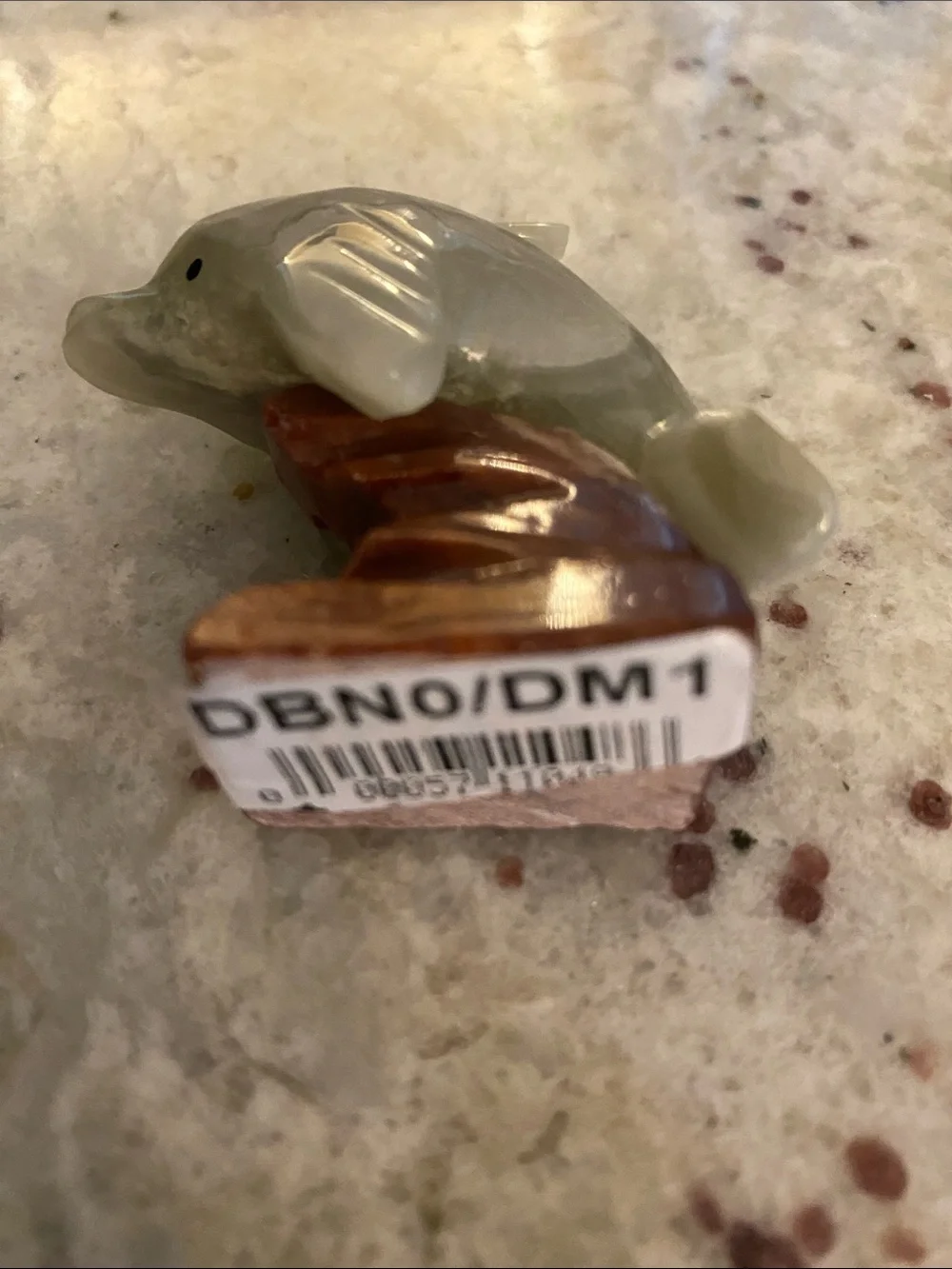 Stone dolphin figure. NWT about 1.5x2.5 in. Summer